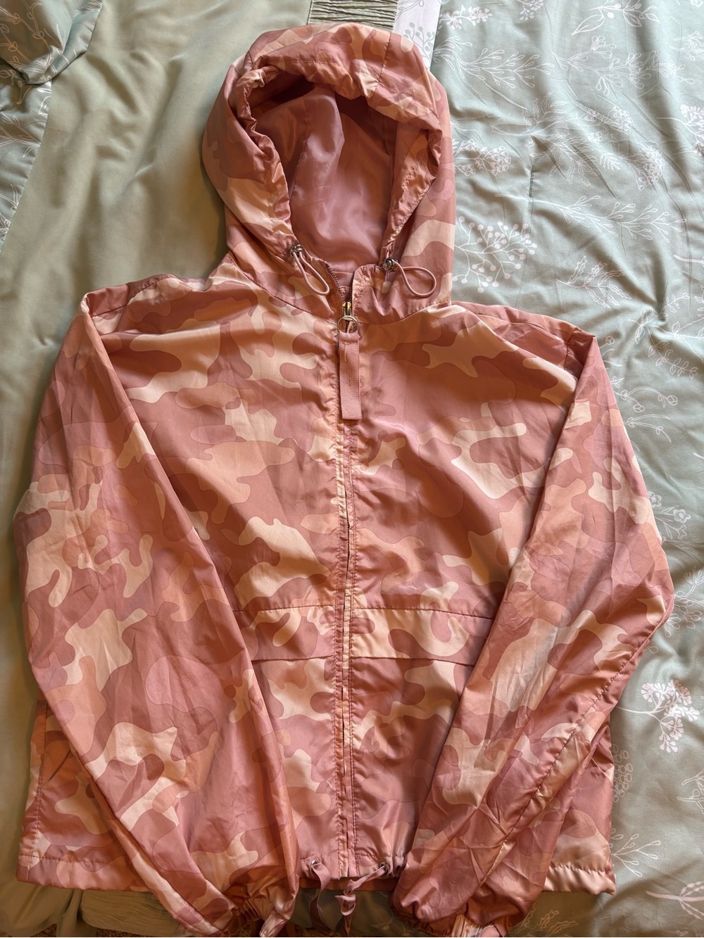 Love Tree Blush Camo Pink Windbreaker Jacket